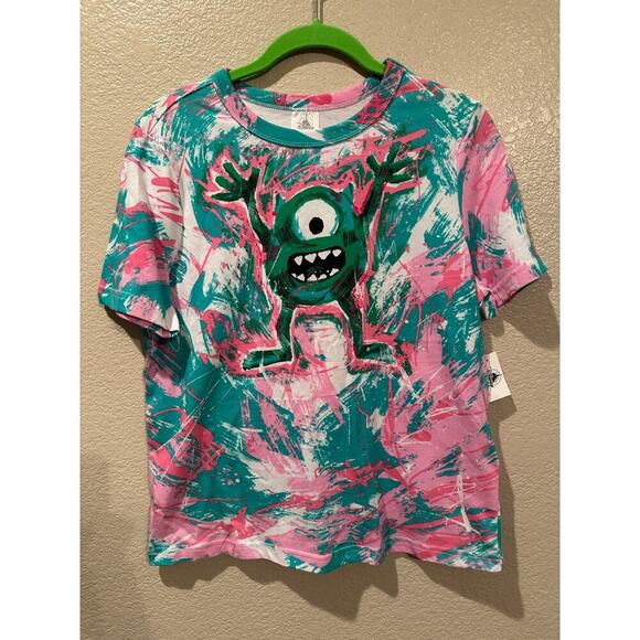 Women - NWT Disney Parks Pixar Monsters Inc Mike Wazowski Abstract Art Kids XL - Picture 1 of 3